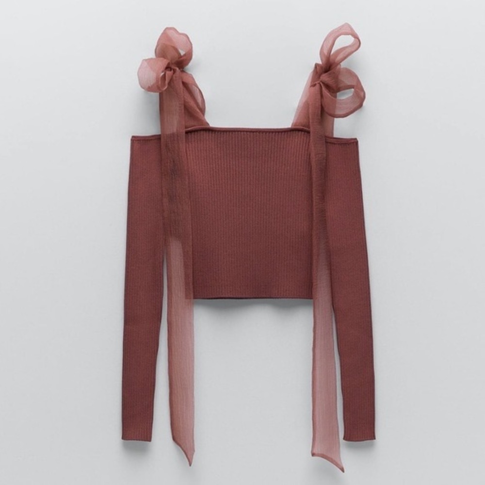 BNWT Zara Combination Strap Knit Top S